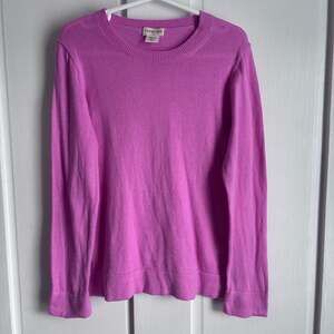 Crewcuts Girls 100% Cotton Pink Crewneck Teddie Sweater Size S (6-7)